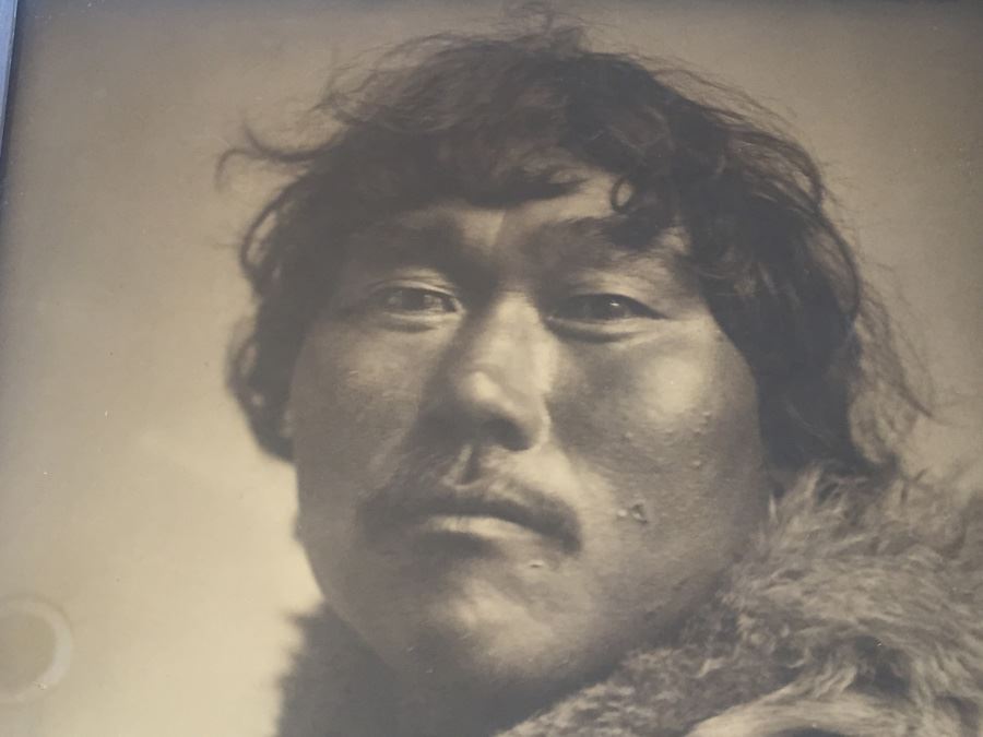 RARE Antique 1905 Lomen Bros Orotone Goldtone Photo Eskimo Indian Nome Alaska Antique Frame [Photo 2]