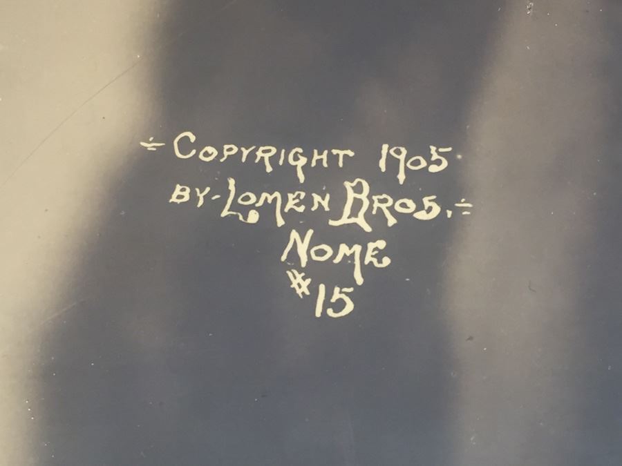 RARE Antique 1905 Lomen Bros Orotone Goldtone Photo Eskimo Indian Nome Alaska Antique Frame [Photo 3]