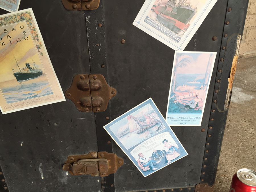 Vintage 1900s Steamer Trunk Travelwell Trunks By Schmit Trunk Co Oshkosh, Wis. [Photo 17]