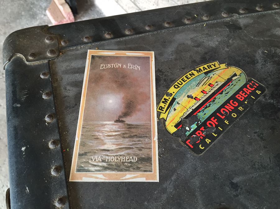 Vintage 1900s Steamer Trunk Travelwell Trunks By Schmit Trunk Co Oshkosh, Wis. [Photo 7]