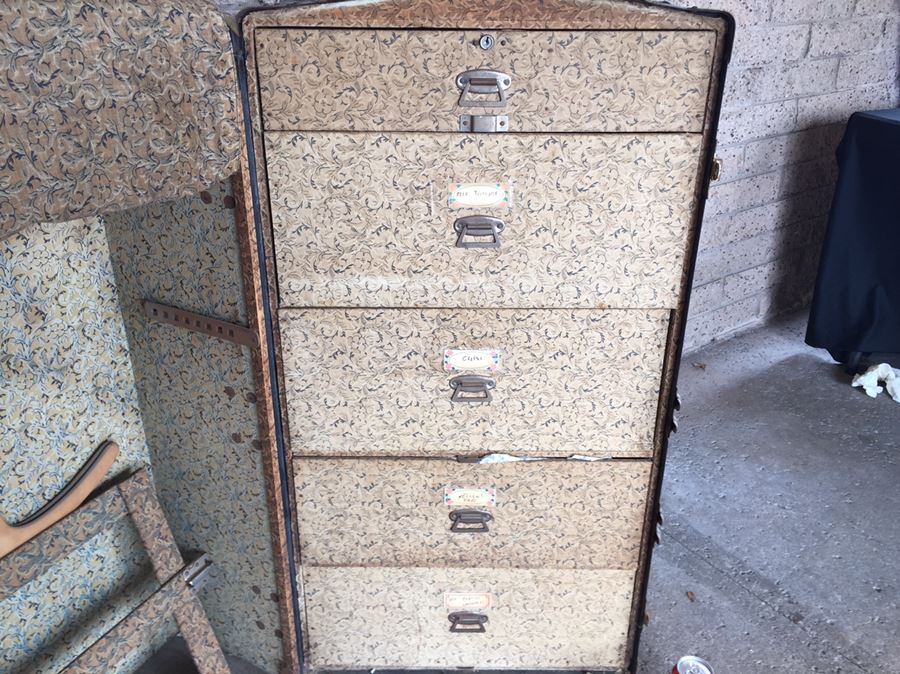 Vintage 1900s Steamer Trunk Travelwell Trunks By Schmit Trunk Co Oshkosh, Wis. [Photo 20]