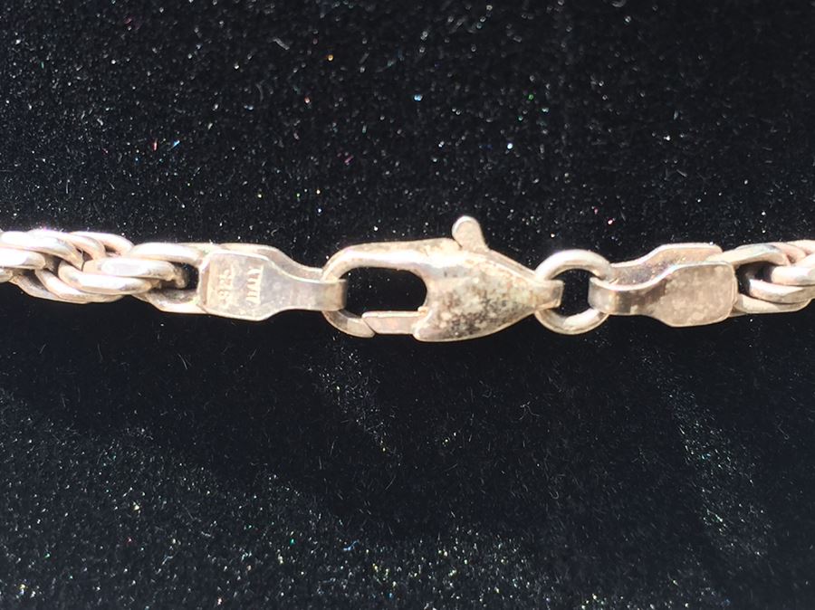 Vintage Sterling Silver 925 Mexico Chime Ball Pendant With Heavy Sterling Silver Chain And Drama Laughing And Weeping Faces [Photo 7]