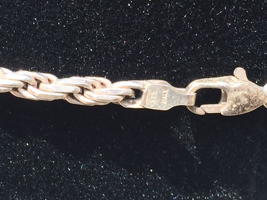 Vintage Sterling Silver 925 Mexico Chime Ball Pendant With Heavy Sterling Silver Chain And Drama Laughing And Weeping Faces [Photo 8]