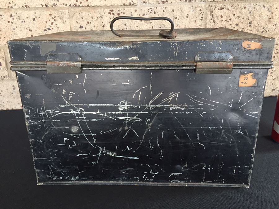 Old Metal Box With Hand Painted Lettering And Old Lock From Ottawa Canada [Photo 7]