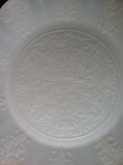 Beautiful Set of Vintage Milk Glass Plates and Large Platter [Photo 6]