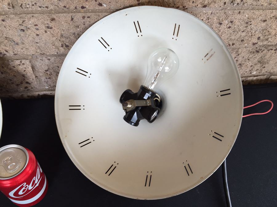 Pair Of Mid-Century Metal Hanging Light Fixtures [Photo 6]