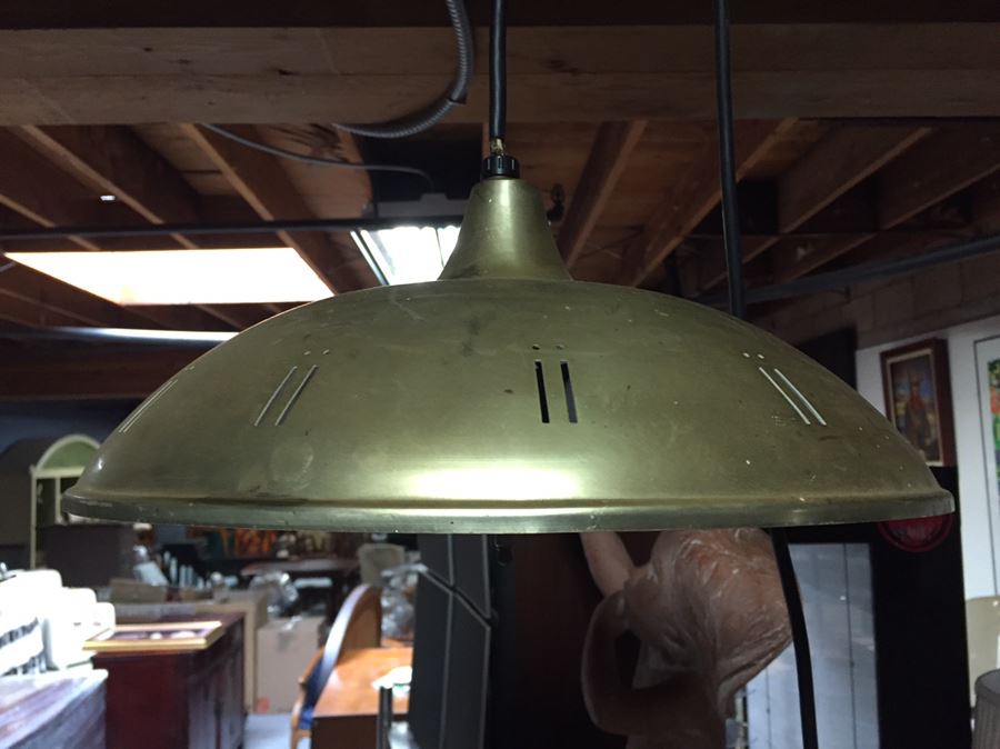 Pair Of Mid-Century Metal Hanging Light Fixtures [Photo 10]