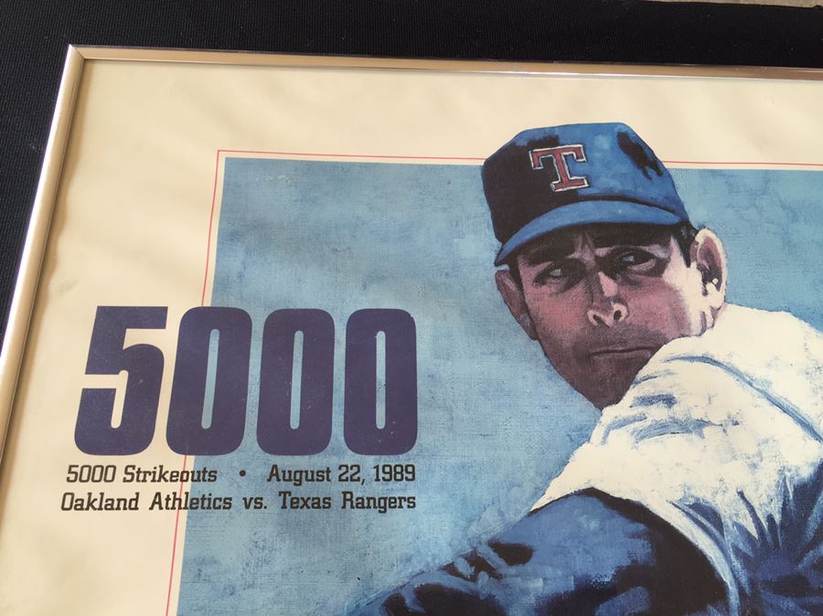 SIGNED Nolan Ryan Framed Poster 5000 Strikeouts (Signed Under Baseball) [Photo 3]