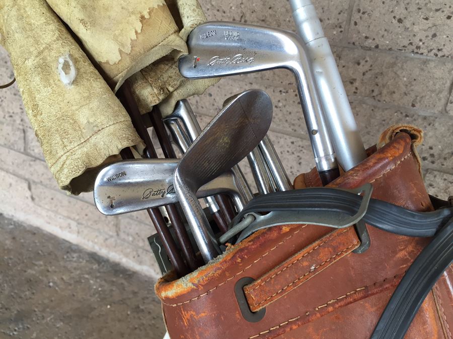 Vintage Wilson Golf Clubs With Leather Golf Bag And Driver Covers [Photo 7]