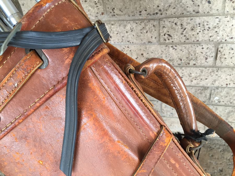 Vintage Wilson Golf Clubs With Leather Golf Bag And Driver Covers [Photo 6]