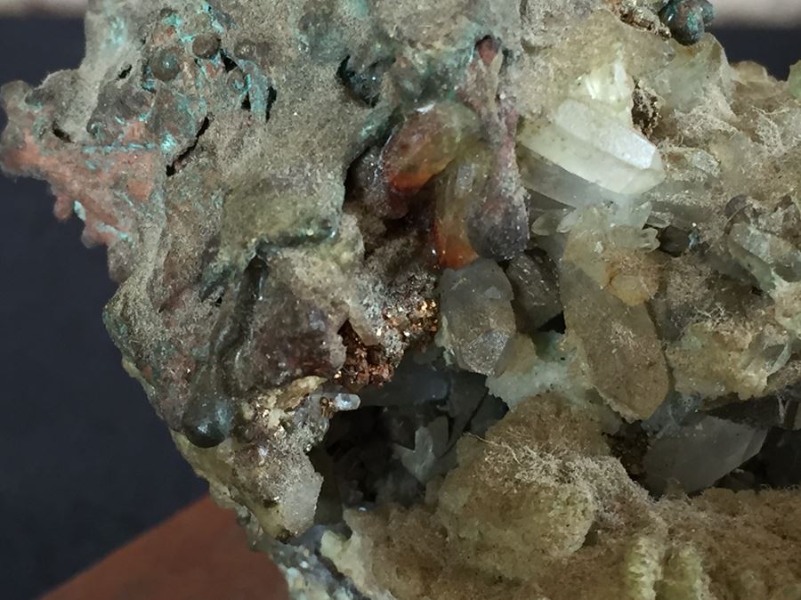 Signed Rock And Metal Sculpture On Wooden Base [Photo 5]