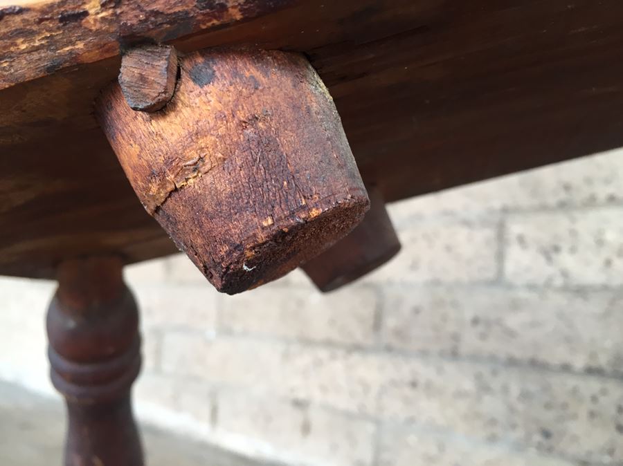 Antique Primitive Spinning Wheel 14 Spokes [Photo 13]