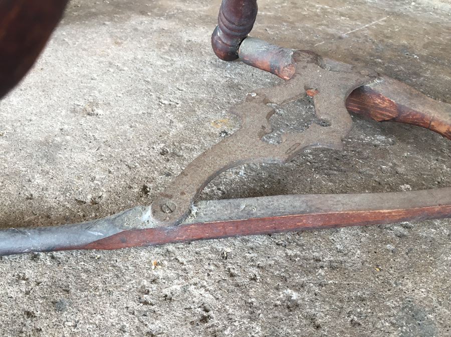 Antique Primitive Spinning Wheel 14 Spokes [Photo 14]