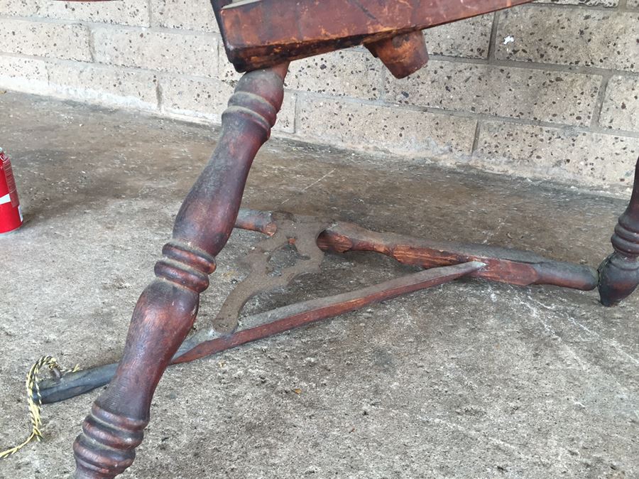 Antique Primitive Spinning Wheel 14 Spokes [Photo 11]