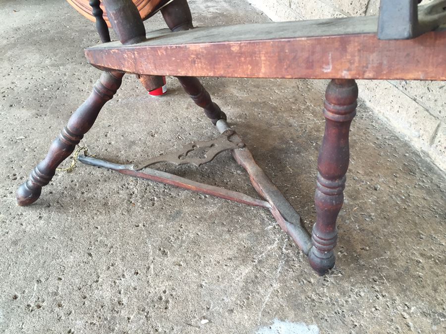 Antique Primitive Spinning Wheel 14 Spokes [Photo 10]