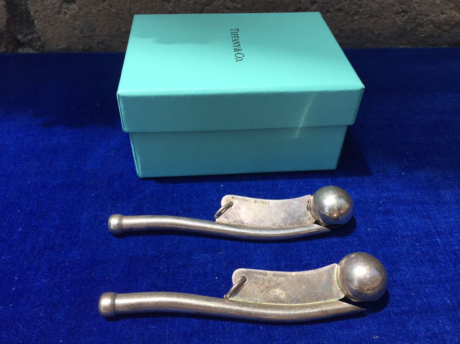 Pair Of Tiffany & Co Sterling Silver Bosuns Whistles Boatswains NAVY Rare [Photo 6]