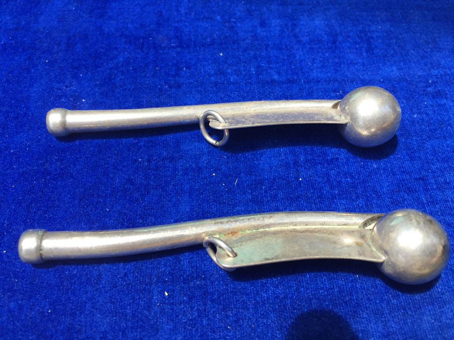 Pair Of Tiffany & Co Sterling Silver Bosuns Whistles Boatswains NAVY Rare [Photo 5]