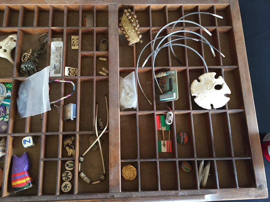 Old Industrial Printers Tray Great For Displaying Items - Filled With Goodies [Photo 7]