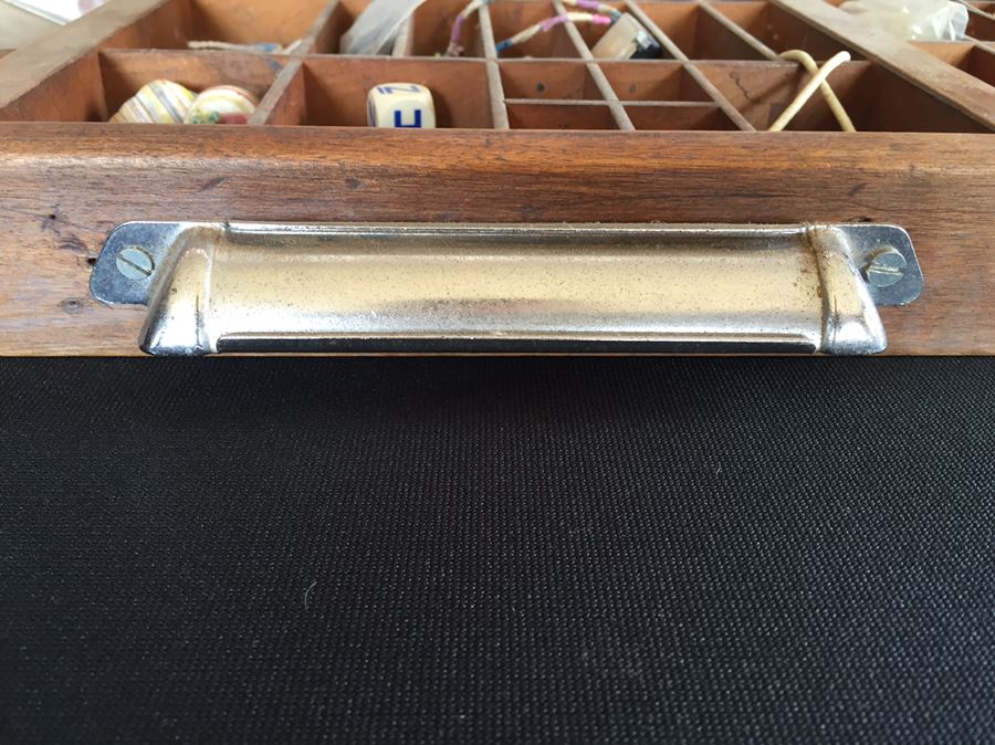 Old Industrial Printers Tray Great For Displaying Items - Filled With Goodies [Photo 2]