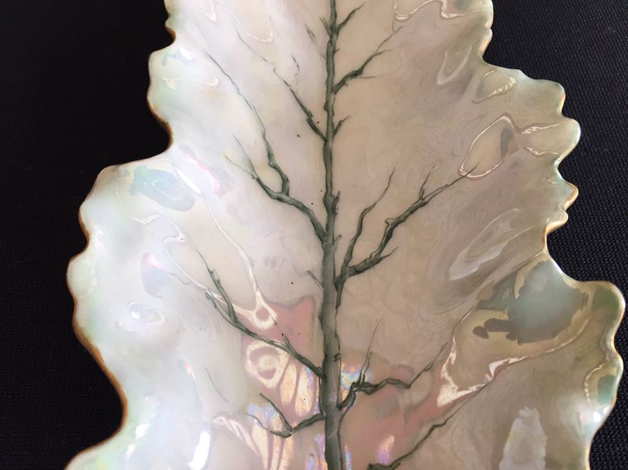 Vintage Hand Painted China Dish In Form Of A Leaf [Photo 6]