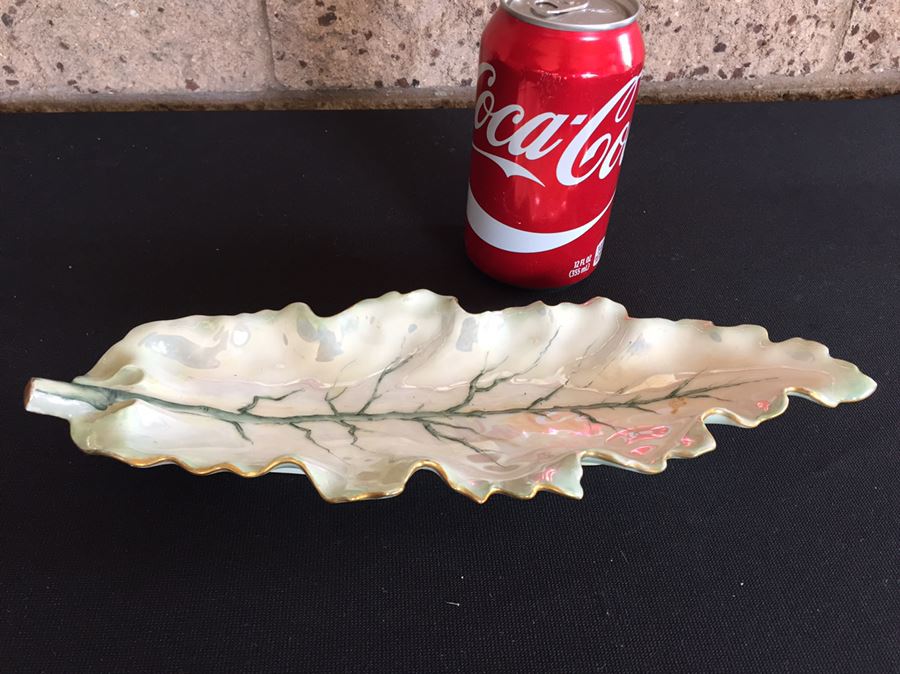 Vintage Hand Painted China Dish In Form Of A Leaf [Photo 1]