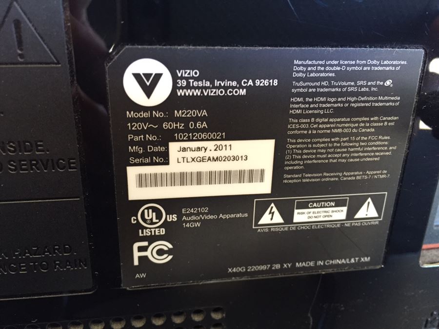 Vizio Flat Screen Monitor TV [Photo 5]