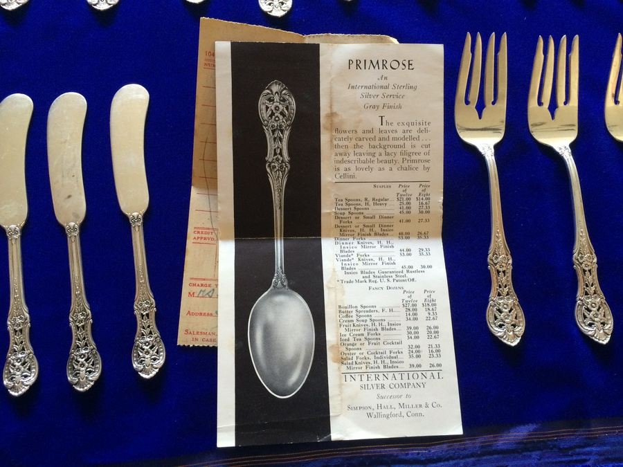 Vintage 1937 International Sterling Silver Primrose Pattern Flatware - 116 PIECES [Photo 20]