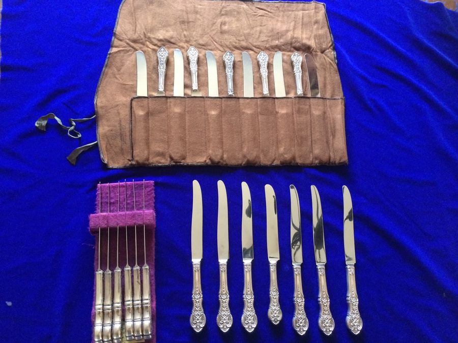 Vintage 1937 International Sterling Silver Primrose Pattern Flatware - 116 PIECES [Photo 24]