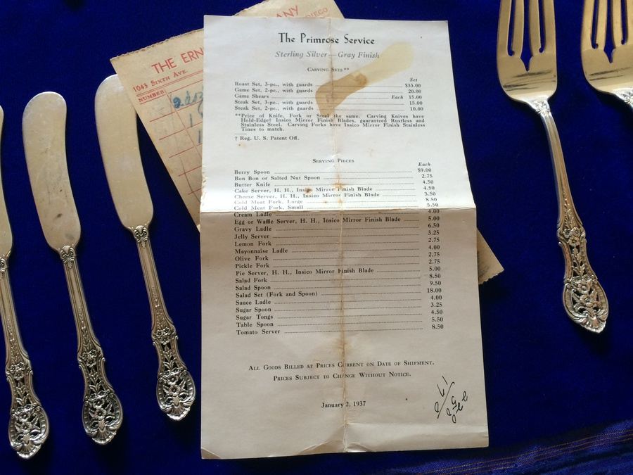 Vintage 1937 International Sterling Silver Primrose Pattern Flatware - 116 PIECES [Photo 21]