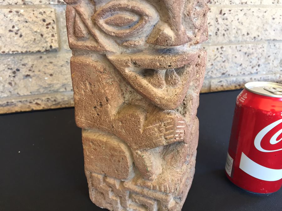 Vintage Volcanic Rock Carved Statue Totem [Photo 5]