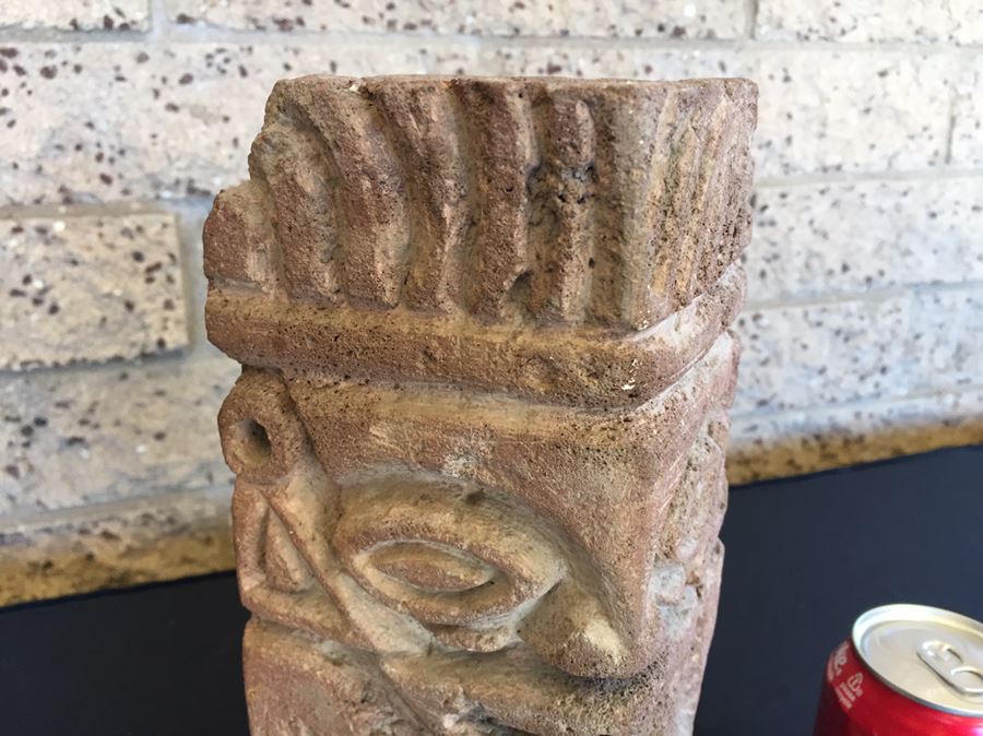 Vintage Volcanic Rock Carved Statue Totem [Photo 4]