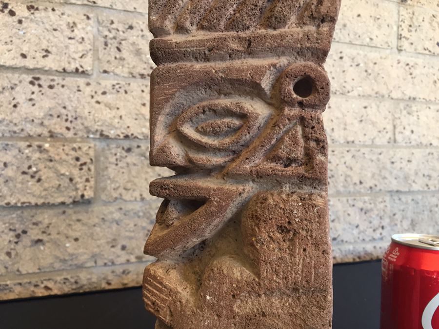 Vintage Volcanic Rock Carved Statue Totem [Photo 14]
