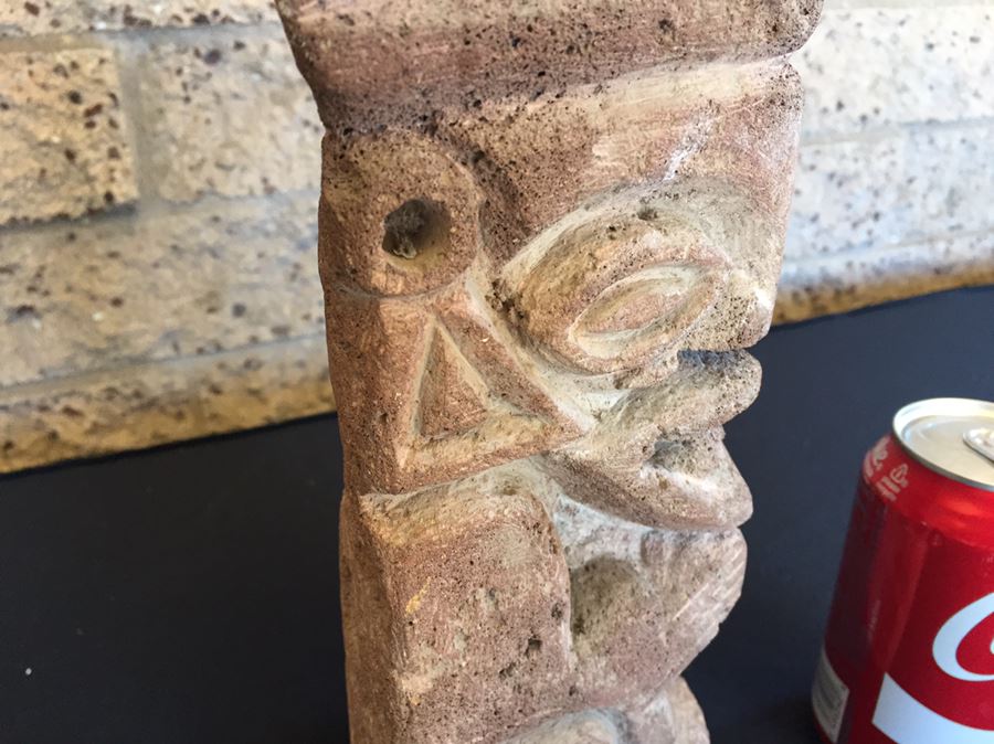 Vintage Volcanic Rock Carved Statue Totem [Photo 9]