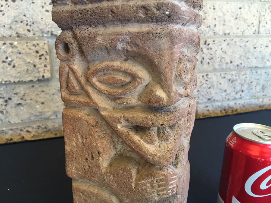 Vintage Volcanic Rock Carved Statue Totem [Photo 2]