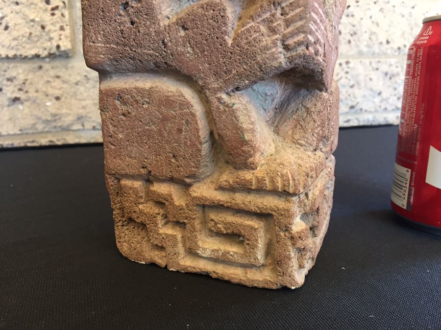 Vintage Volcanic Rock Carved Statue Totem [Photo 3]