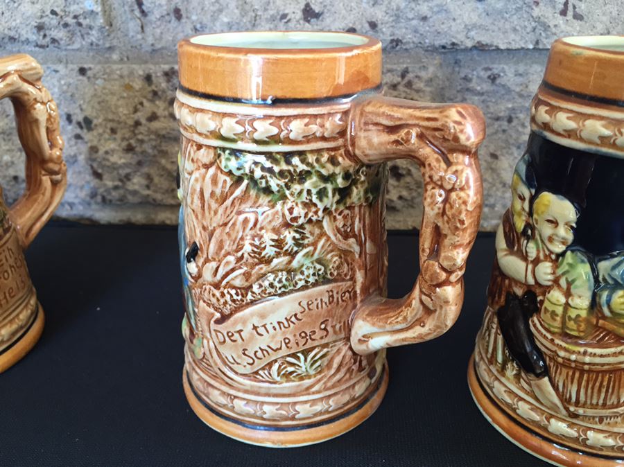 Small Hand Painted Beer Steins Japan [Photo 4]