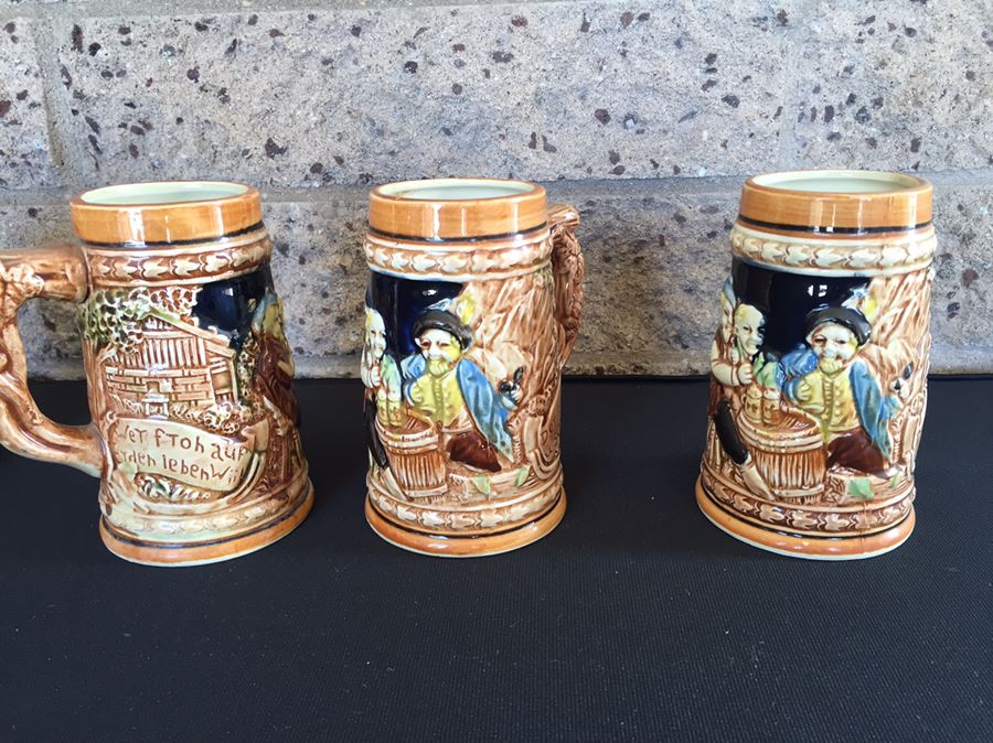 Small Hand Painted Beer Steins Japan [Photo 7]