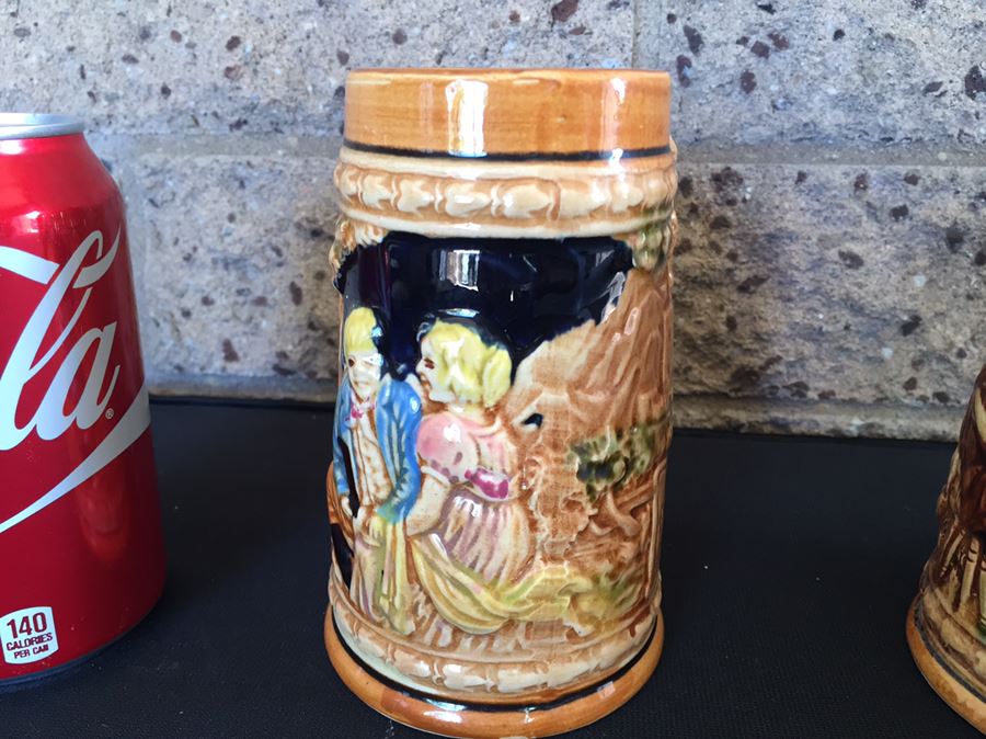 Small Hand Painted Beer Steins Japan [Photo 2]
