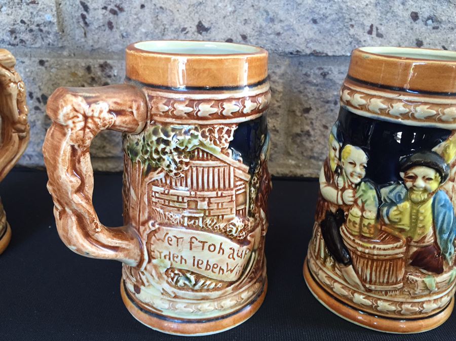 Small Hand Painted Beer Steins Japan [Photo 6]