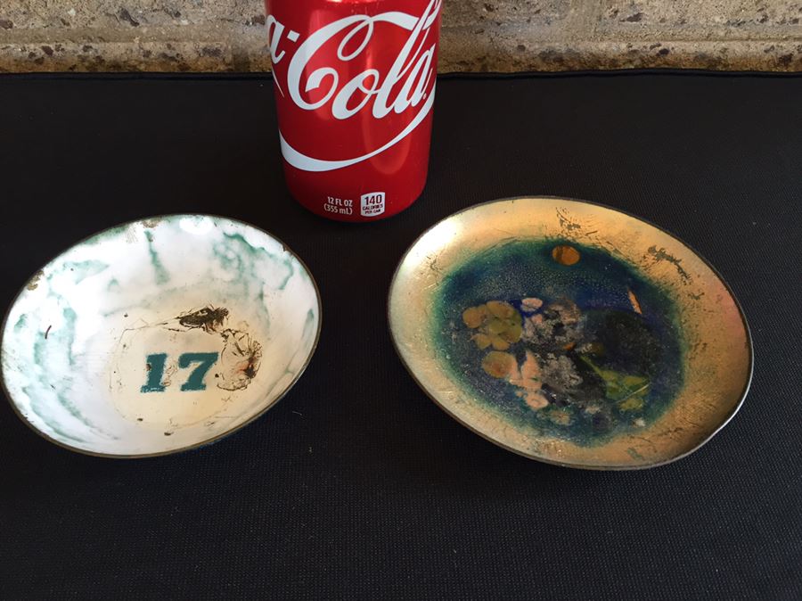 Pair Of Enamel On Copper Bowls [Photo 1]