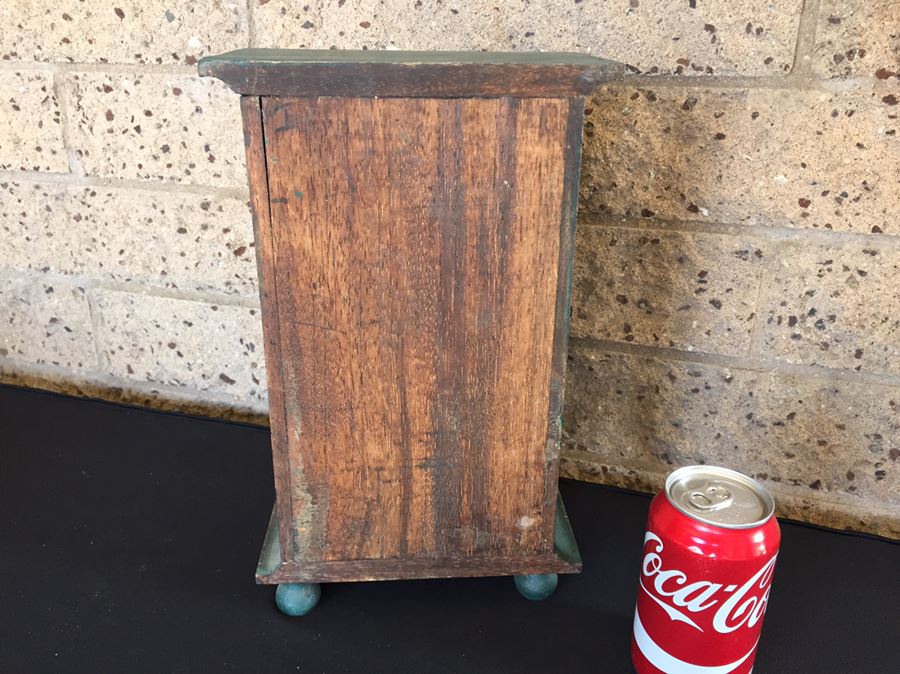 Vintage 14 Drawer Green Jewelry Trinket Box [Photo 7]