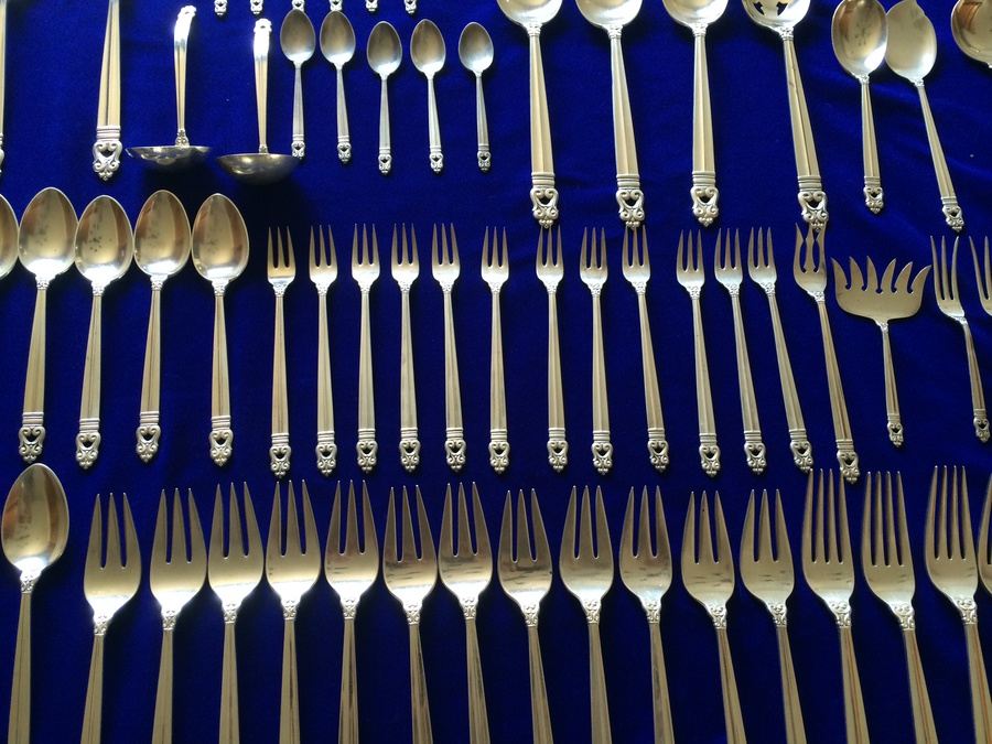 International Sterling Royal Danish Pattern Sterling Silver Flatware Set - 146 PIECES [Photo 9]