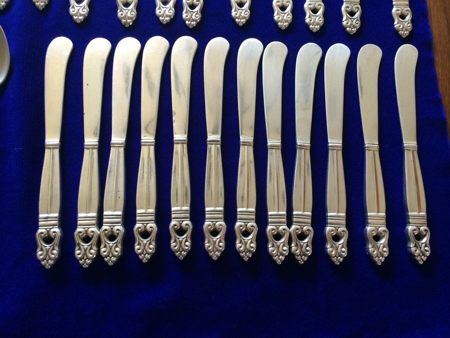 International Sterling Royal Danish Pattern Sterling Silver Flatware Set - 146 PIECES [Photo 4]