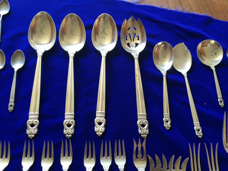 International Sterling Royal Danish Pattern Sterling Silver Flatware Set - 146 PIECES [Photo 13]
