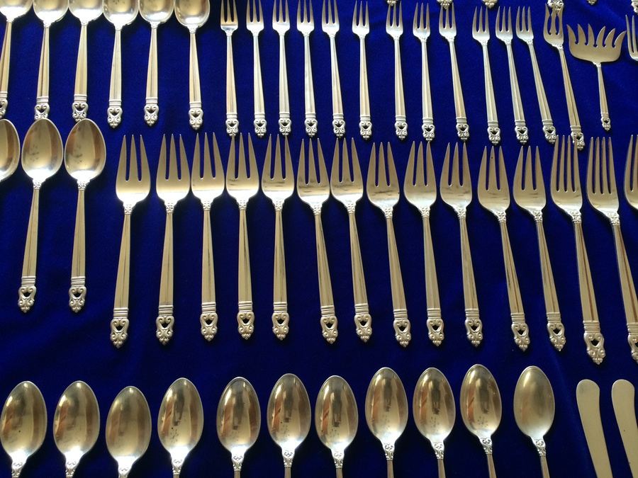 International Sterling Royal Danish Pattern Sterling Silver Flatware Set - 146 PIECES [Photo 6]
