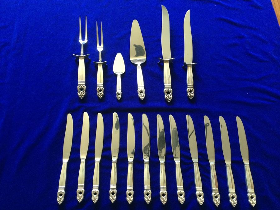 International Sterling Royal Danish Pattern Sterling Silver Flatware Set - 146 PIECES [Photo 23]
