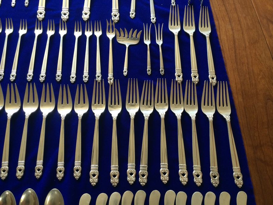 International Sterling Royal Danish Pattern Sterling Silver Flatware Set - 146 PIECES [Photo 5]