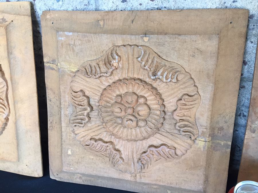 (8) Vintage Wooden Tiles Made In India [Photo 4]