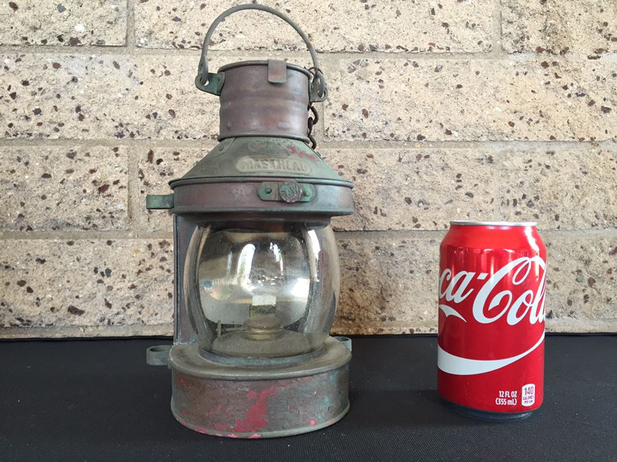 Vintage Masthead Copper Ship's Lantern [Photo 1]