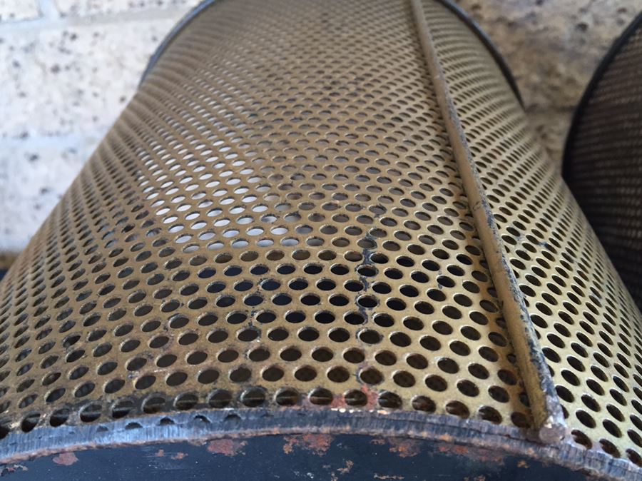 Pair Of Vintage Industrial Metal Waste Baskets [Photo 7]